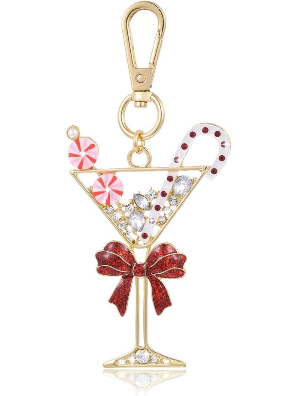 Festive Christmas Tree Nutcracker Bag Charm Keychain for Women - Holiday Gift